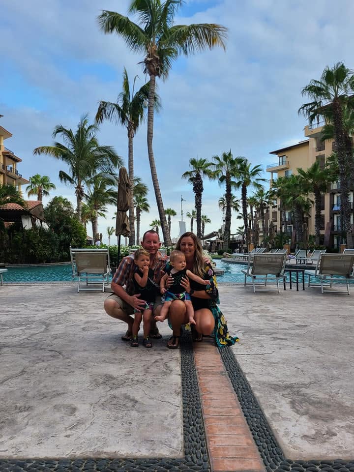 Tabatha Chase with her family on vacation